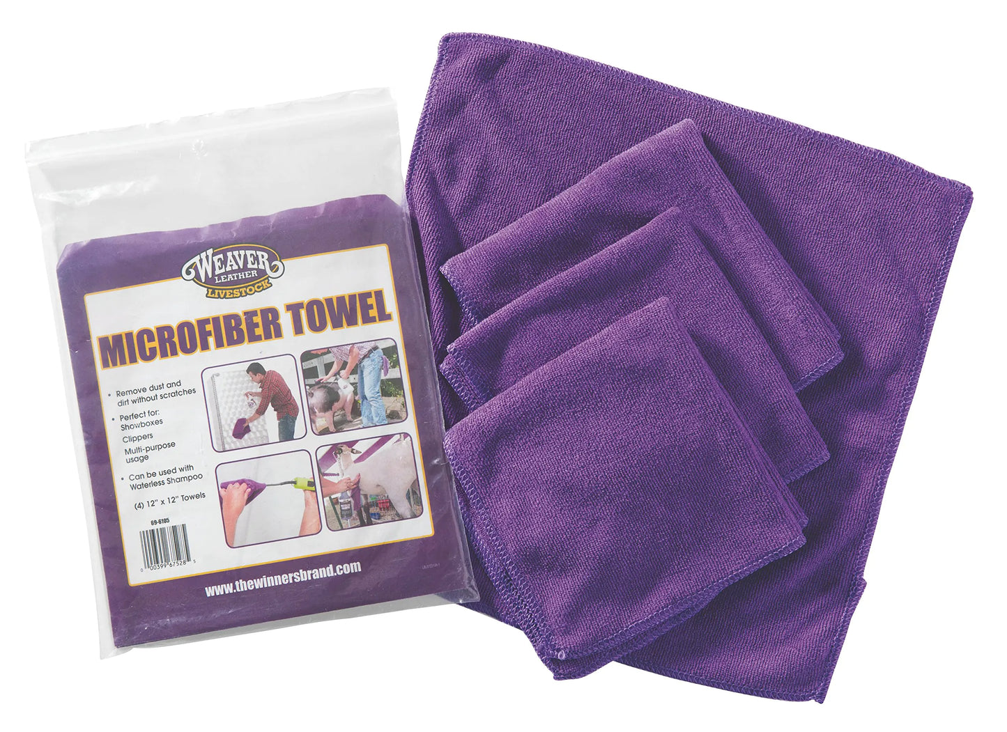 Weaver Leather Livestock Microfiber Towel Purple 12.00" x 12.00"