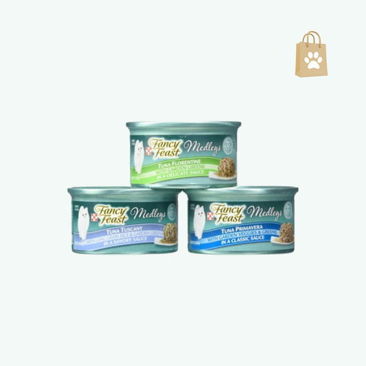 Fancy Feast Purina Medleys Variety Collection Cat Food - Tuna Recipe - 3 Oz 12 Case