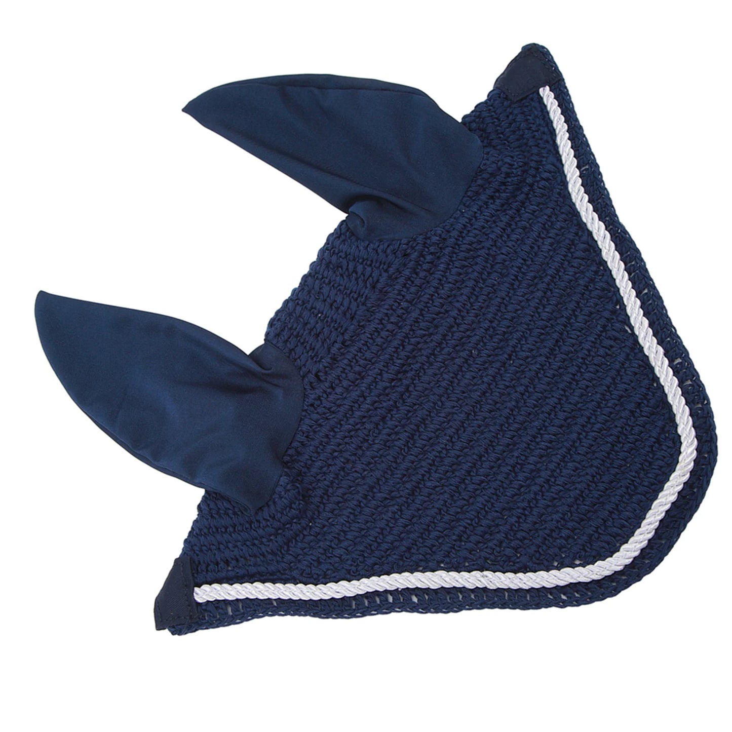 Horse Ear Bonnet Elastic Horse Ear Net Hand Crochet Horse Ear Muffs For Protect Ears Navy Blue