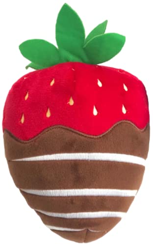 Huxley & Kent for Dogs | Chocolate Strawberry (Large) | Valentines Day Funny Dog Toy | Power Plush Dog Toy with Squeaker | Dog Gift | Fun Durable | H&K Squeaky Dog Toy