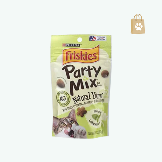 Purina Friskies Party Mix Cat Treats (Natural YUMS Catnip 2.1 Ounce (Pack of 6))