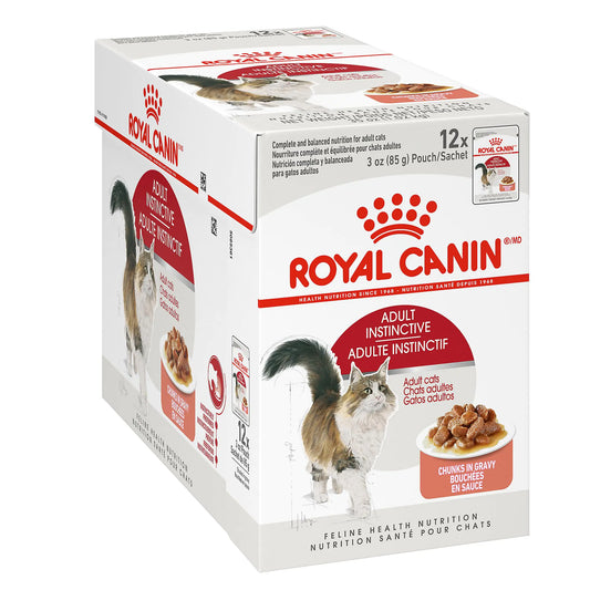 Royal Canin Adult Cat Instinctive Chunks in Gravy Wet Cat Food Pouch 3 oz pouch (12-count)