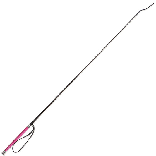 EverVictory Horse Dressage Whip 43inchPig Whip Training Livestock Stick with Wristband (Pink)