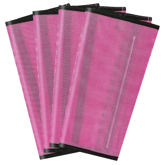 DABASHAN Horse Fly Boots Set of 4Preventing Flies and Mosquitoes Bites Horse Leg，Protecting Horse Leg Damage，Breathable Mesh Horse Boots Plastic Mesh Design (Pink)