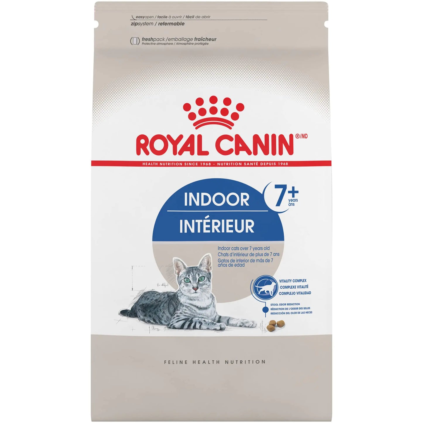 Royal Canin Indoor 7+ Adult Dry Cat Food 2.5 lb bag