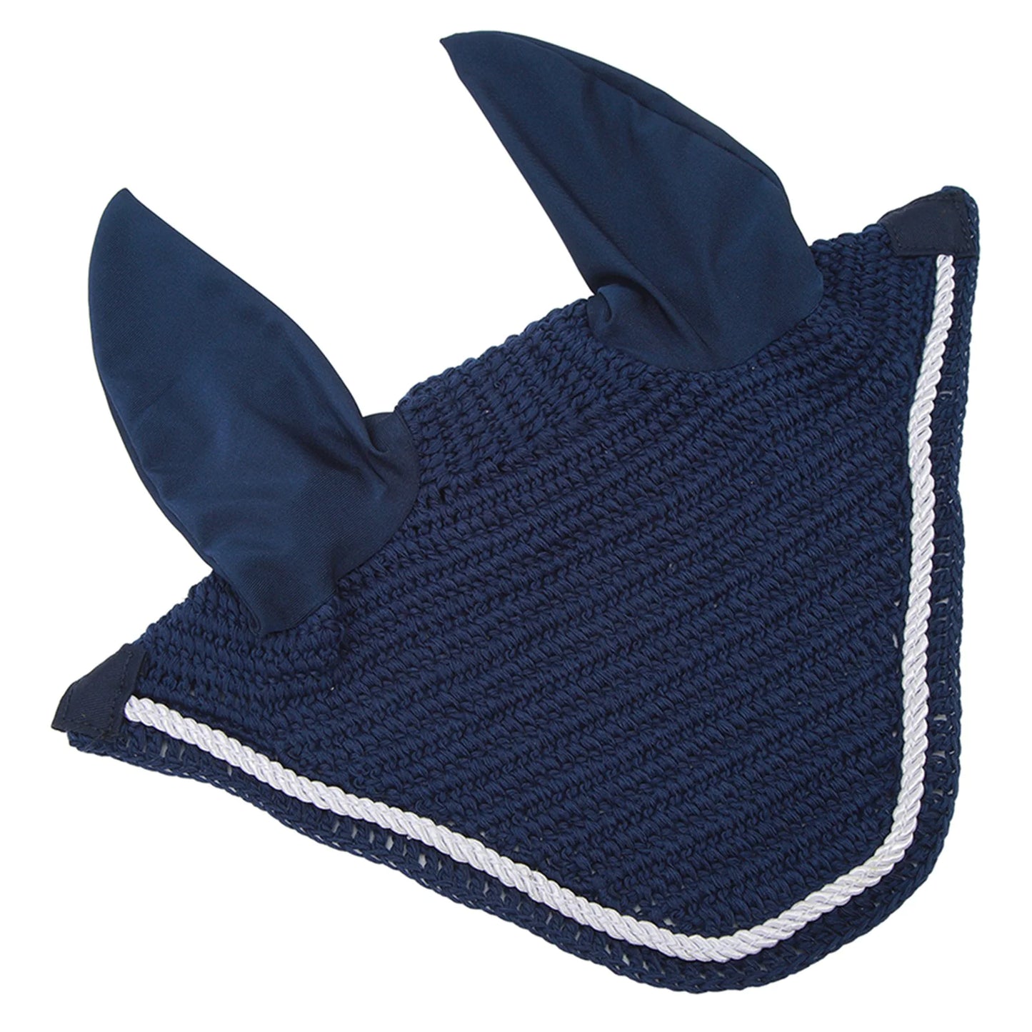 Horse Ear Bonnet Elastic Horse Ear Net Hand Crochet Horse Ear Muffs For Protect Ears Navy Blue