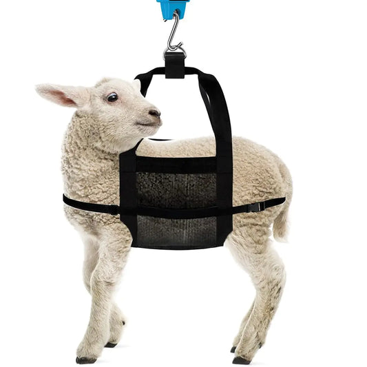 Calf Weighing Sling Goat Sling Hanging Livestock Scale Small Animal Sling Carrier Calf Scale Hanging Weight with Adjustable Straps for Weighing Newborn Livestock Lambs and Dogs (Large)