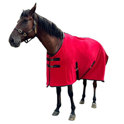 Fleece Horse Blankets Polar Fleece Cooler Horse FleecesFleece Horse Blankets Horse Cooler Fleece Blankets for HorsesHorse Exercise SheetHorse Care Blanket 78 inchesRed 145cm